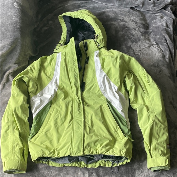 Spyder Lime and Black Hooded Jacket - Picture 1 of 4